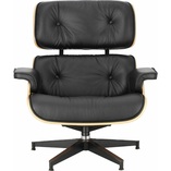 Fotel skórzany obrotowy Vip czarny/orzech marki D2.Design