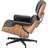 Fotel skórzany obrotowy Vip czarny/orzech marki D2.Design