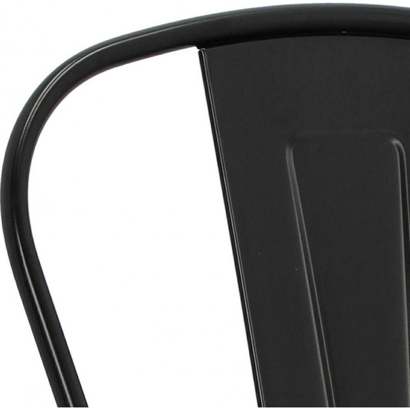 Krzesło metalowe industrialne Paris Wood czarny/sosna orzech marki D2.Design