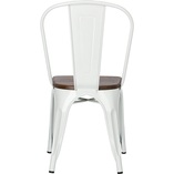 Krzesło metalowe industrialne Paris Wood biały/sosna orzech marki D2.Design