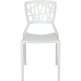 Krzesło ażurowe z tworzywa Bush białe marki D2.Design