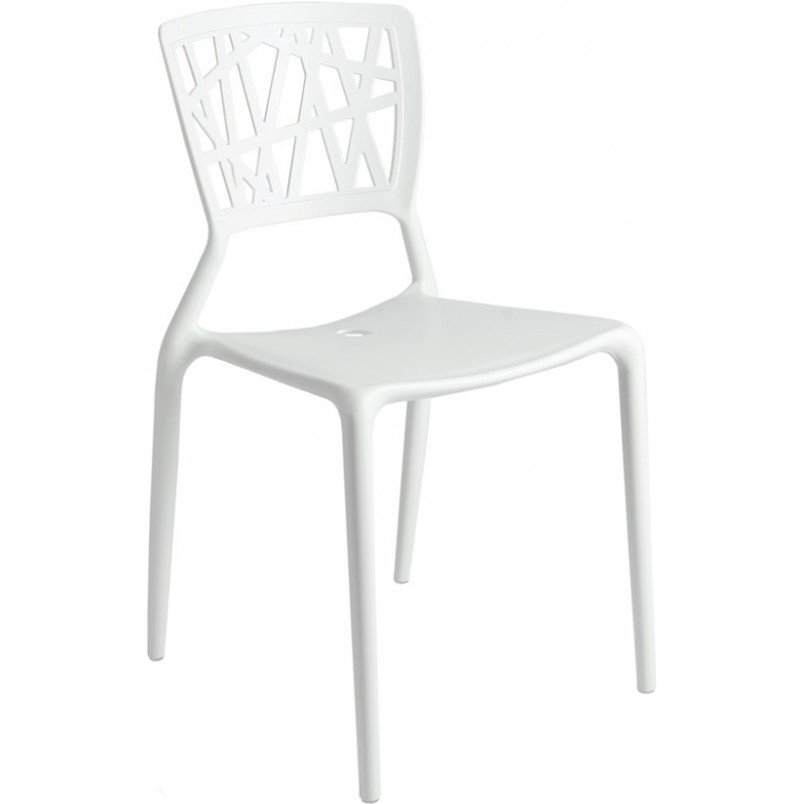 Krzesło ażurowe z tworzywa Bush białe marki D2.Design