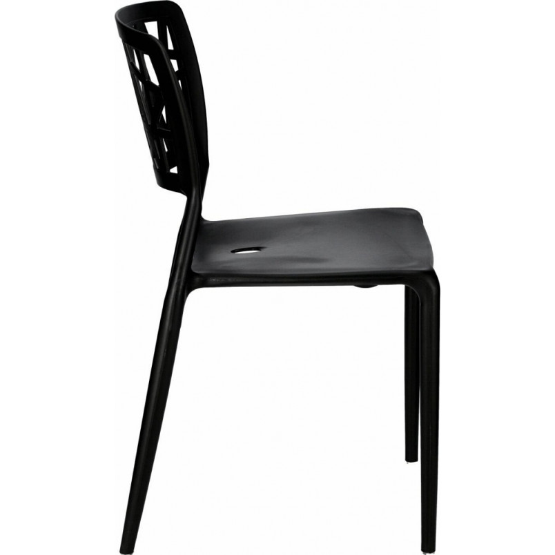 Krzesło ażurowe z tworzywa Bush czarne marki D2.Design