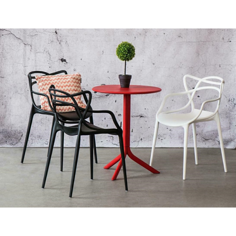 Krzesło ażurowe z tworzywa Lexi czarne marki D2.Design