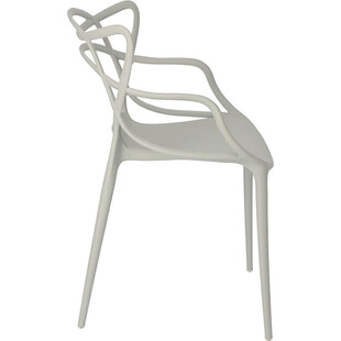 Krzesło ażurowe z tworzywa Lexi szare marki D2.Design