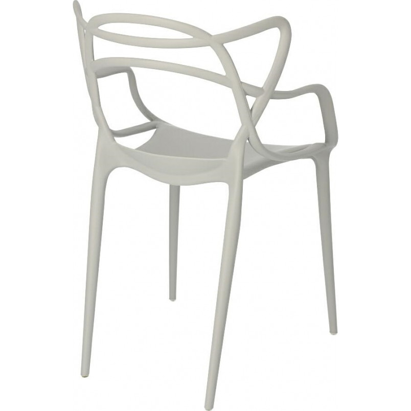 Krzesło ażurowe z tworzywa Lexi szare marki D2.Design