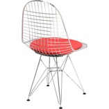 Krzesło metalowe ażurowe Net chrom/czerwony marki D2.Design