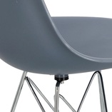 Krzesło z tworzywa P016 PP ciemno szary/chrom marki D2.Design
