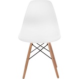 Krzesło skandynawskie na drewnianych nogach P016W PP biały/buk marki D2.Design