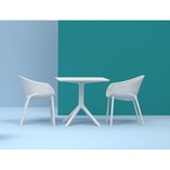 Krzesło ażurowe z podłokietnikami Sky białe marki Siesta