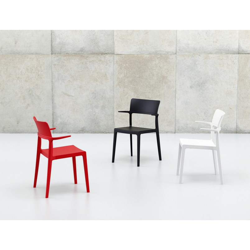 Krzesło z podłokietnikami PLUS białe marki Siesta
