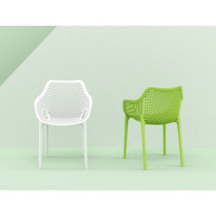 Krzesło ażurowe z podłokietnikami AIR XL białe marki Siesta