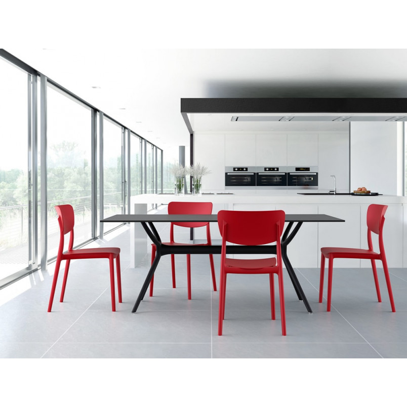 Krzesło z tworzywa Monna czerwone marki Siesta