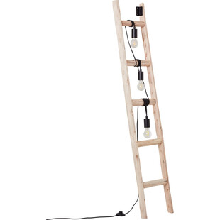 Lampa podłogowa drewniana Ladder jasne drewno Brilliant