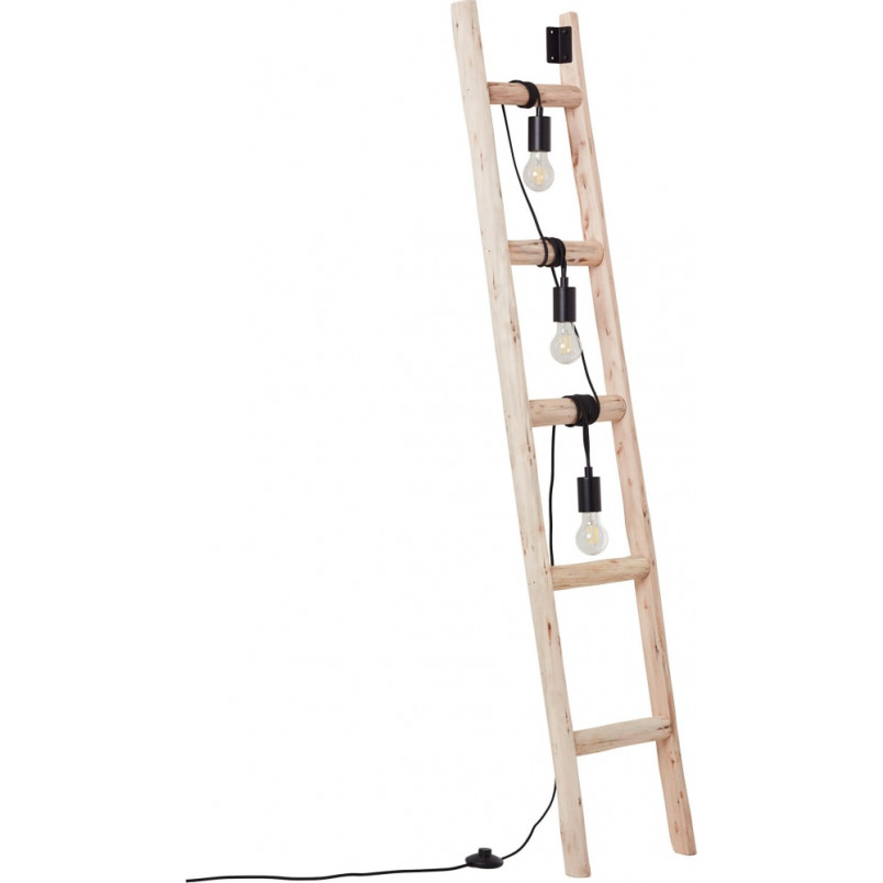 Lampa podłogowa drewniana Ladder jasne drewno Brilliant