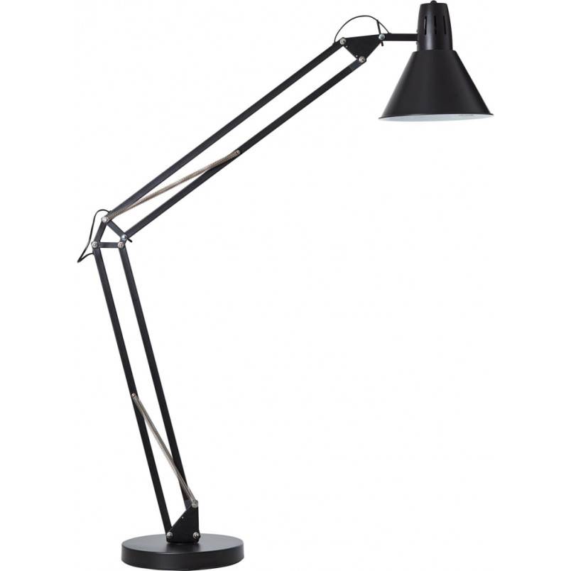Lampa podłogowa industrialna Winston Czarna marki Brilliant