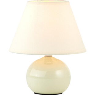 Lampa stołowa ceramiczna z abażurem Primo 20 Beżowa/Jasnobrązowa marki Brilliant