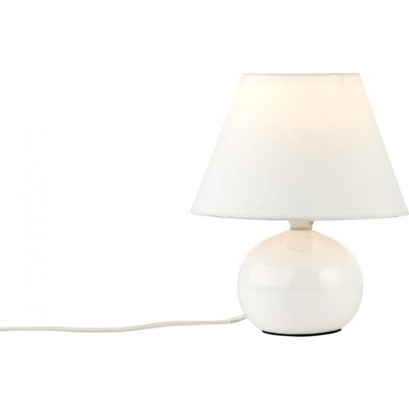 Lampa stołowa ceramiczna z abażurem Primo 20 Biała marki Brilliant