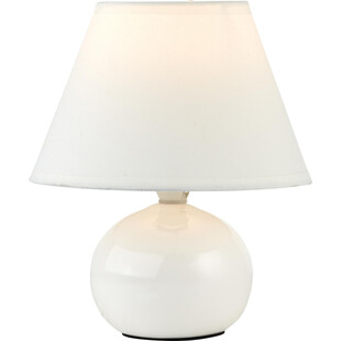 Lampa stołowa ceramiczna z abażurem Primo 20 Biała marki Brilliant