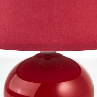 Lampa stołowa ceramiczna z abażurem Primo 20 Czerwona marki Brilliant