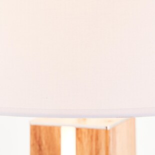 Lampa stołowa drewniana z abażurem Magnus jasne drewno Brilliant
