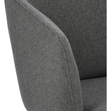 Krzesło tapicerowane fotelowe Molto ciemne szare marki Intesi