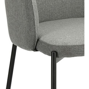 Krzesło tapicerowane fotelowe Perro szare Maduu Studio