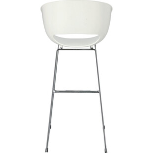 Krzesło barowe plastikowe Shell 79 białe marki D2.Design