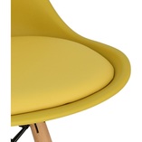 Krzesło skandynawskie z poduszką Norden DSW żółty/buk marki D2.Design