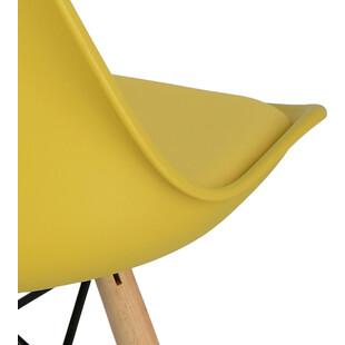 Krzesło skandynawskie z poduszką Norden DSW żółty/buk marki D2.Design