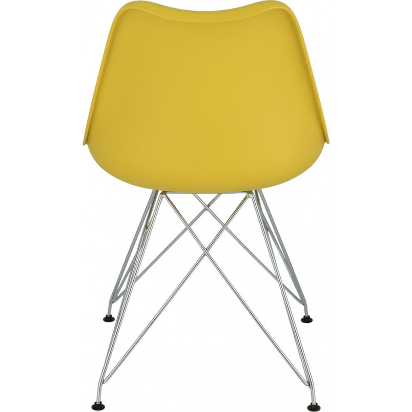 Krzesło nowoczesne z poduszką Norden DSR żółty/chrom marki D2.Design