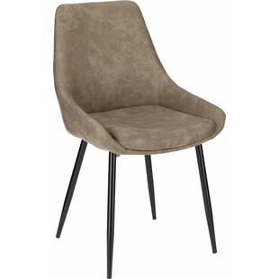 Krzesło zamszowe Floyd brązowy/czarnye marki D2.Design