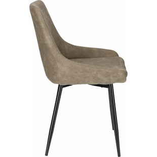 Krzesło zamszowe Floyd brązowy/czarnye marki D2.Design