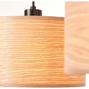 Lampa wisząca drewniana potrójna Romm 110cm jasne drewno Brilliant