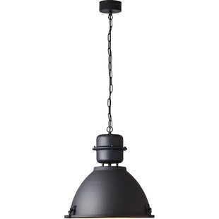 Lampa wisząca industrialna z łańcuchem Kiki 48,5cm czarna Brilliant