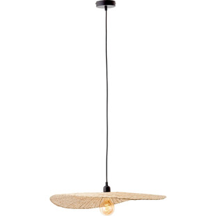 Lampa wisząca rattanowa Jefter 60cm naturalny / czarny Brilliant