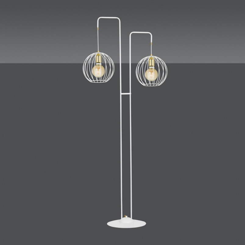 Lampa podłogowa druciane kule Albio biała marki Emibig