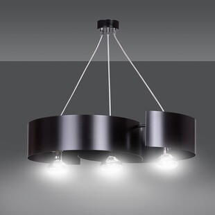 Lampa wisząca potrójna nowoczesna Vixon 60 czarna marki Emibig