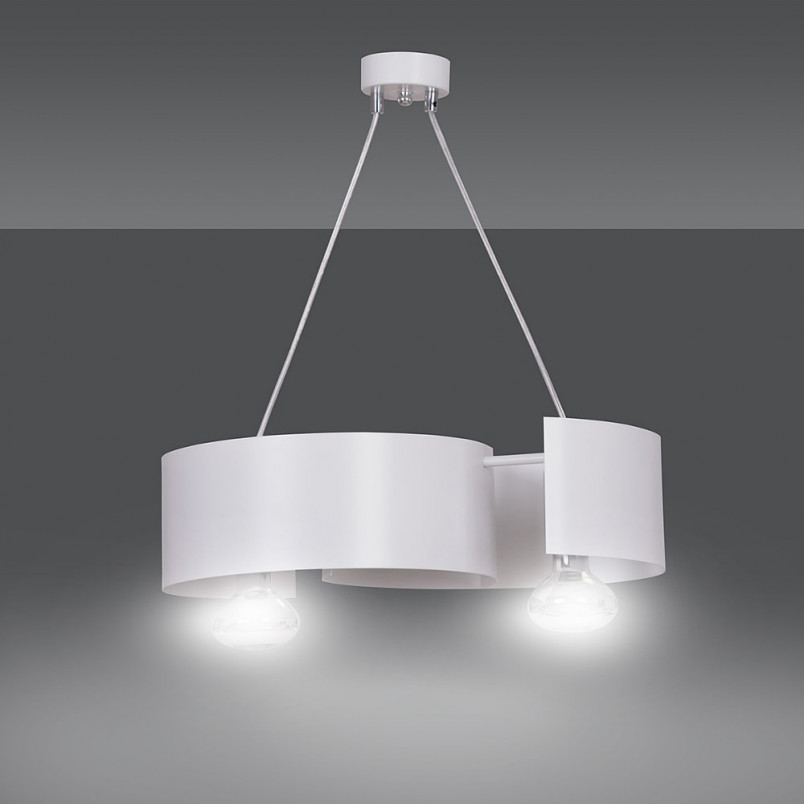 Lampa wisząca podwójna nowoczesna Vixon 44 biała marki Emibig