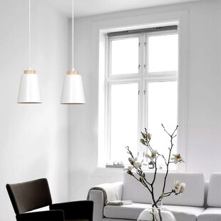 Lampa wisząca podwójna skandynawska Bolero 40 biała marki Emibig