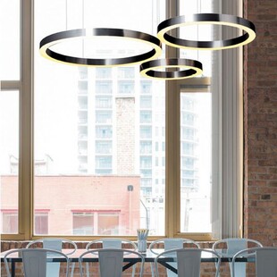Lampa wiszące okręgi Circle LED 40+60+80cm tytanowa Step Into Design