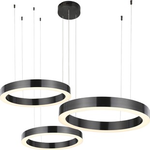 Lampa wiszące okręgi Circle LED 40+60+80cm tytanowa Step Into Design