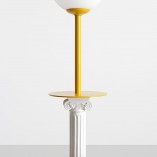 Lampa stołowa szklana kula Pinne Colours 14cm mustard Aldex