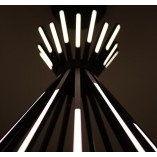 Lampa sufitowa nowoczesna Tipi LED 68cm czarna MaxLight