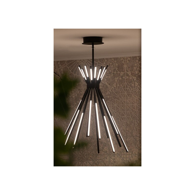 Lampa sufitowa nowoczesna Tipi LED 68cm czarna MaxLight