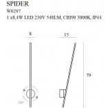 Kinkiet nowoczesny łazienkowy Spider LED 79cm złoty MaxLight