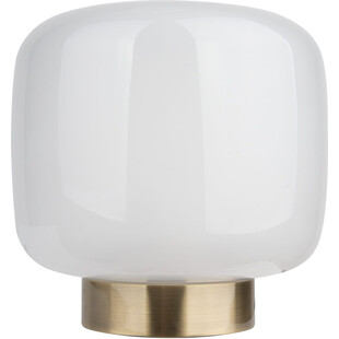 Lampa stołowa szklana glamour Smooth 20cm biało-złota MaxLight