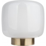 Lampa stołowa szklana glamour Smooth 20cm biało-złota MaxLight