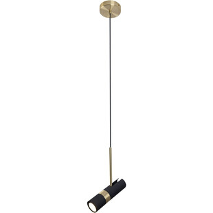 Lampa wisząca punktowa Puma 6cm czarno-złota MaxLight