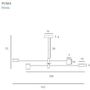 Lampa wisząca regulowana Puma IV 123cm czarno-drewniana MaxLight